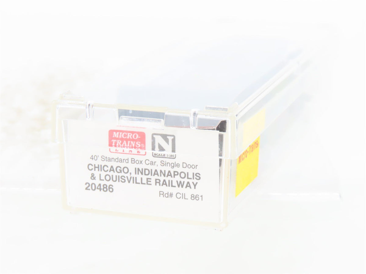 N Micro-Trains MTL 20486 CIL Monon &quot;Hoosier Line&quot; 40&#39; Single Door Box Car #861