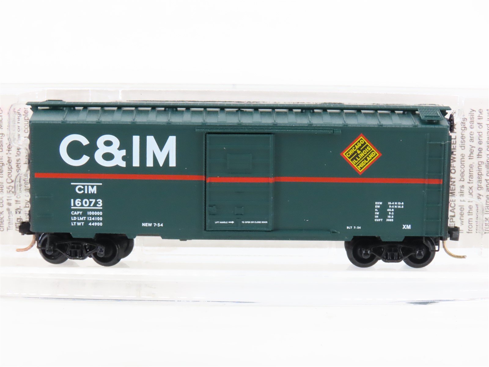 N Micro-Trains MTL 20476 C&IM Chicago & Illinois Midland 40' Box Car #16073