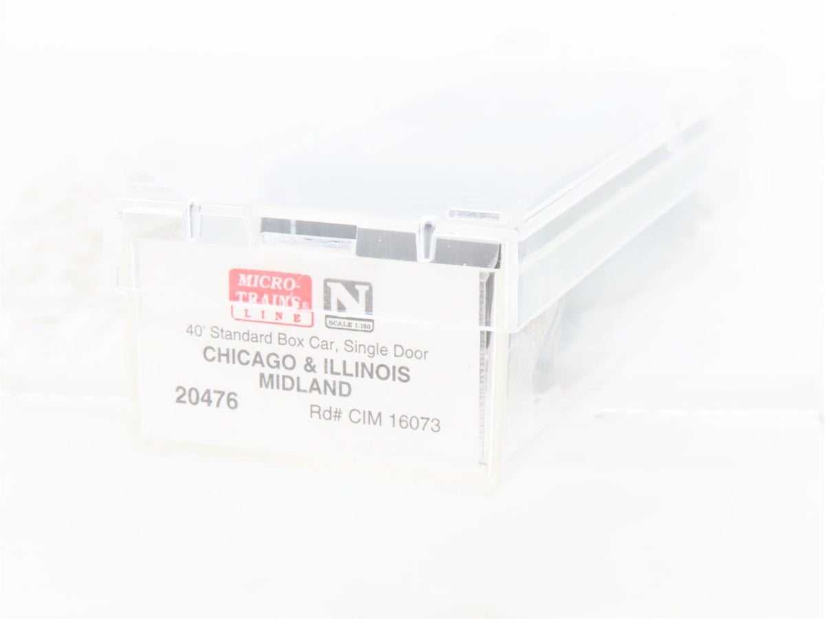 N Micro-Trains MTL 20476 C&amp;IM Chicago &amp; Illinois Midland 40&#39; Box Car #16073
