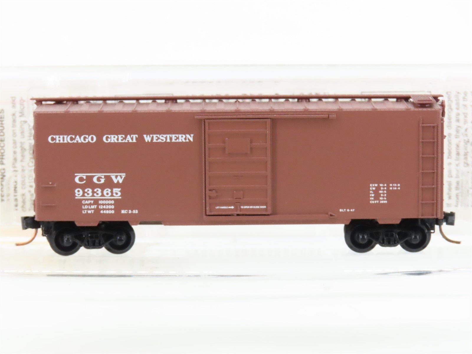 N Scale Micro-Trains MTL 20466 CGW Chicago Great Western 40' Box Car #93365