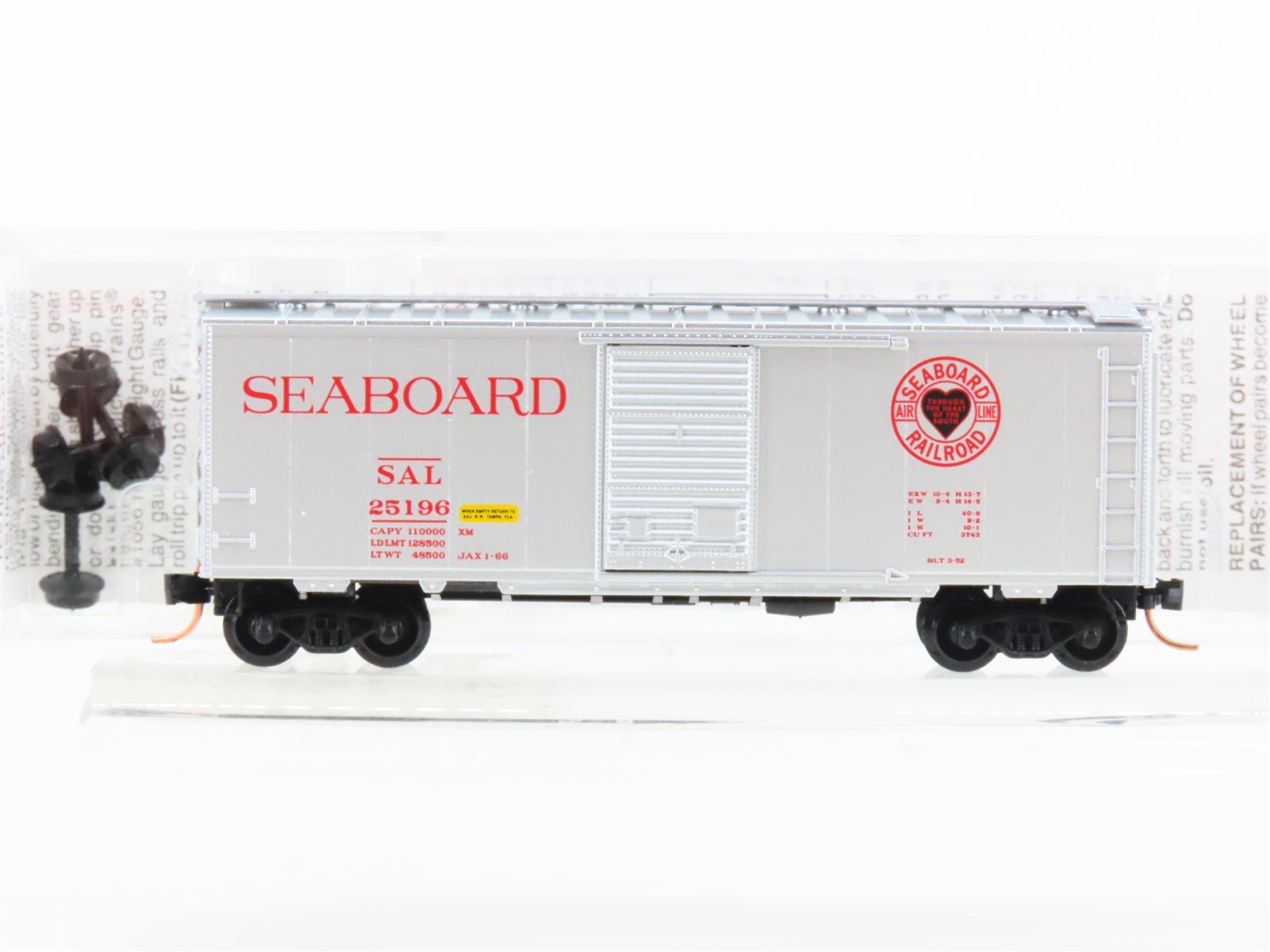 N Micro-Trains MTL 20616 SAL Seaboard Air Line 40' Single Door Box Car #25196
