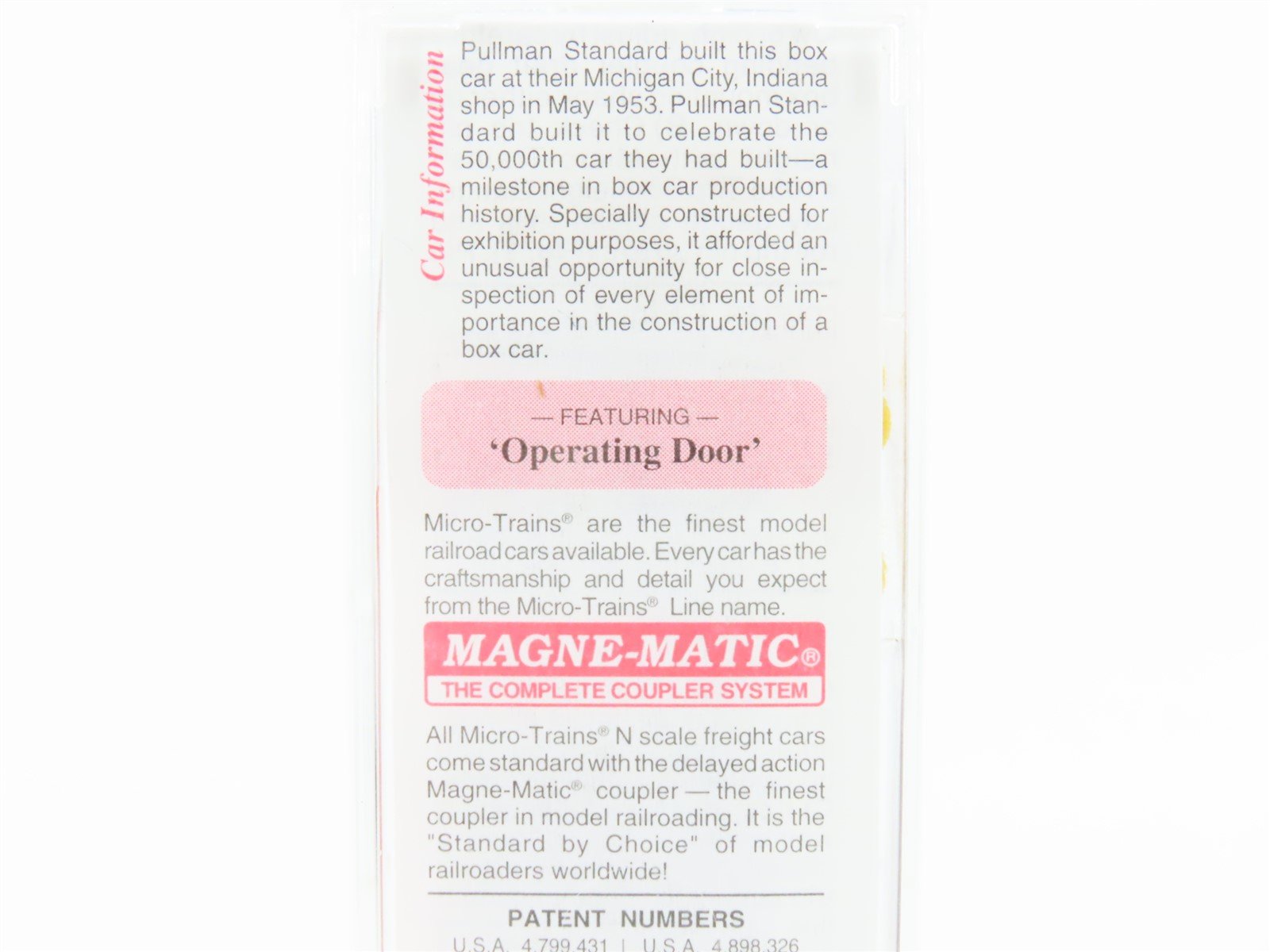 N Micro-Trains MTL 20626 PSX Pullman-Standard Exhibition PS-1 40' Box Car #1