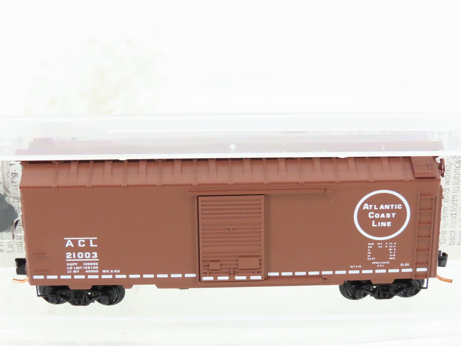 N Micro-Trains MTL 20636 ACL Atlantic Coast Line 40' Single Door Box Car #21003