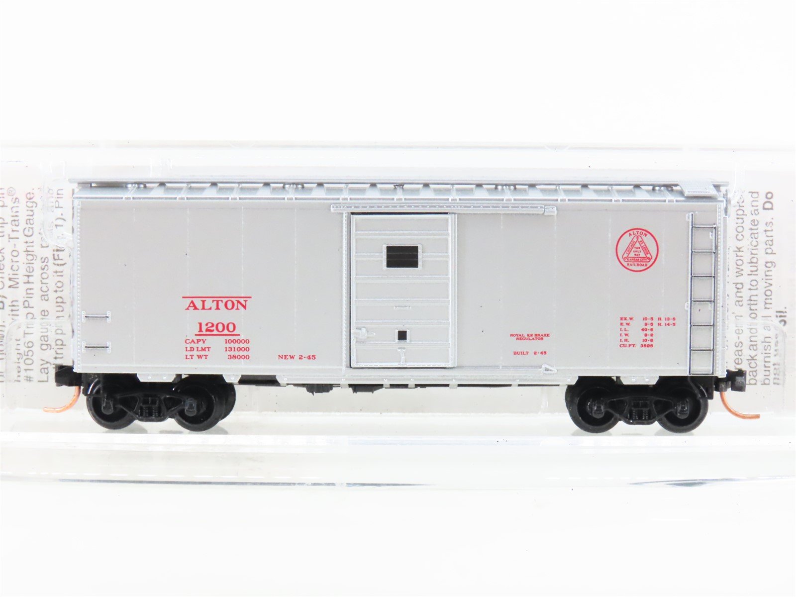 N Scale Micro-Trains MTL 20586 A Alton Railroad 40' Single Door Box Car #1200