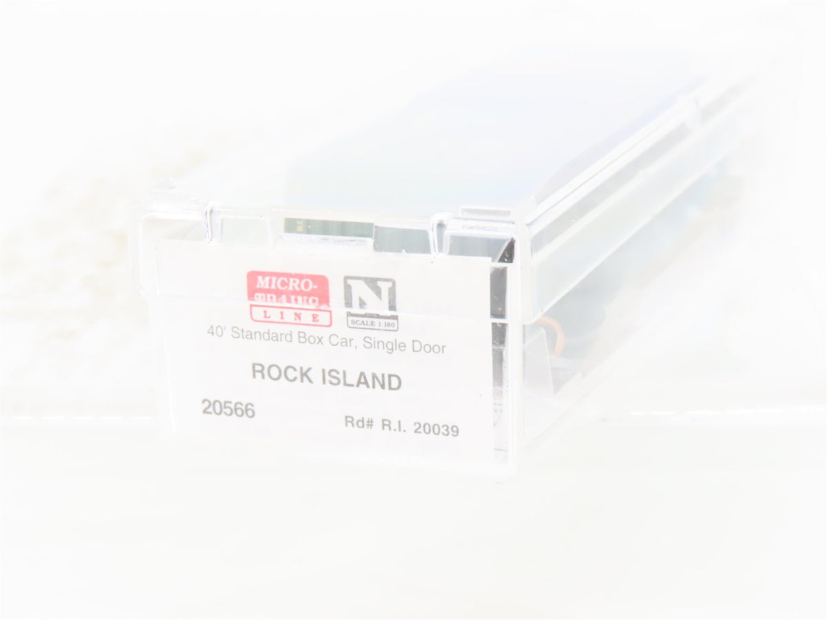 N Scale Micro-Trains MTL 20566 RI Rock Island &quot;Rockets Route&quot; 40&#39; Box Car #20039