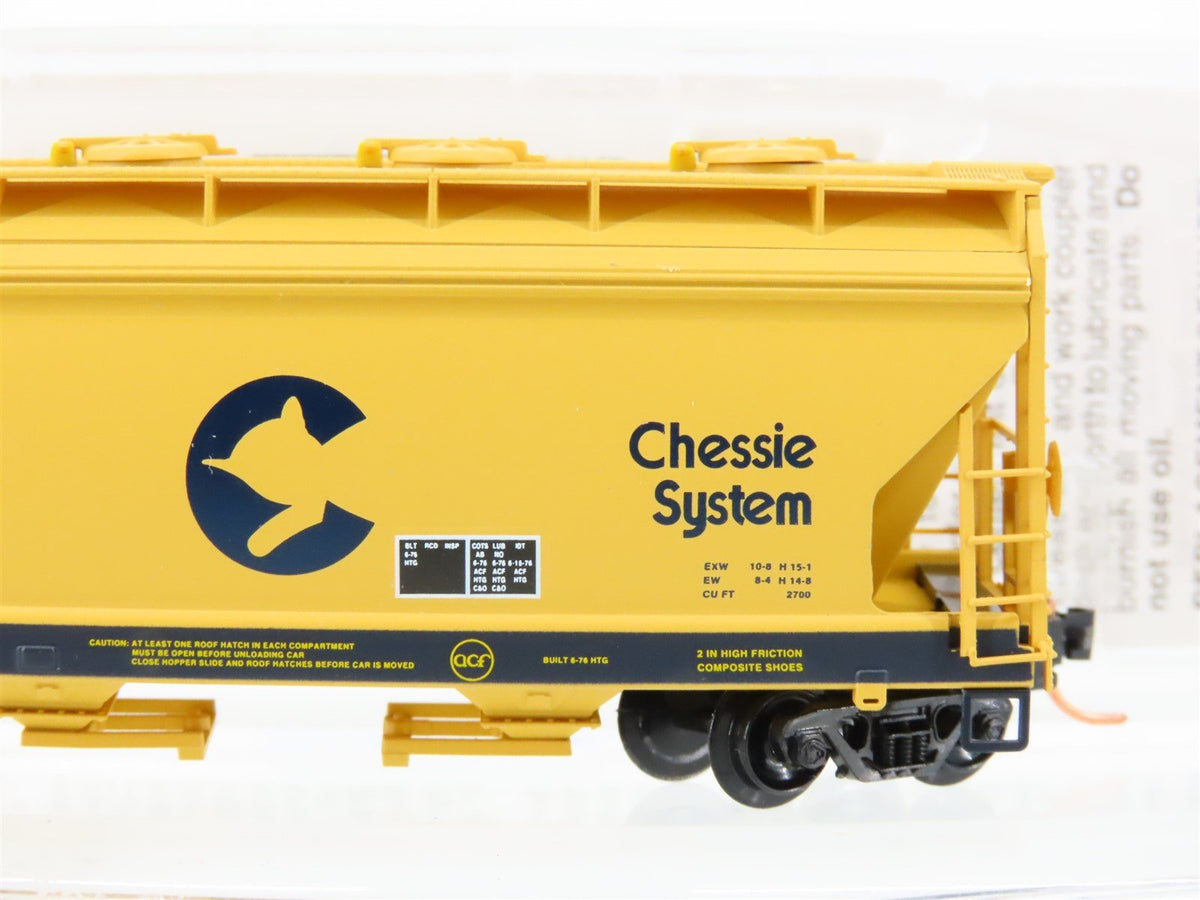 N Micro-Trains MTL 92160 C&amp;O Chessie System ACF 2-Bay Covered Hopper #605527