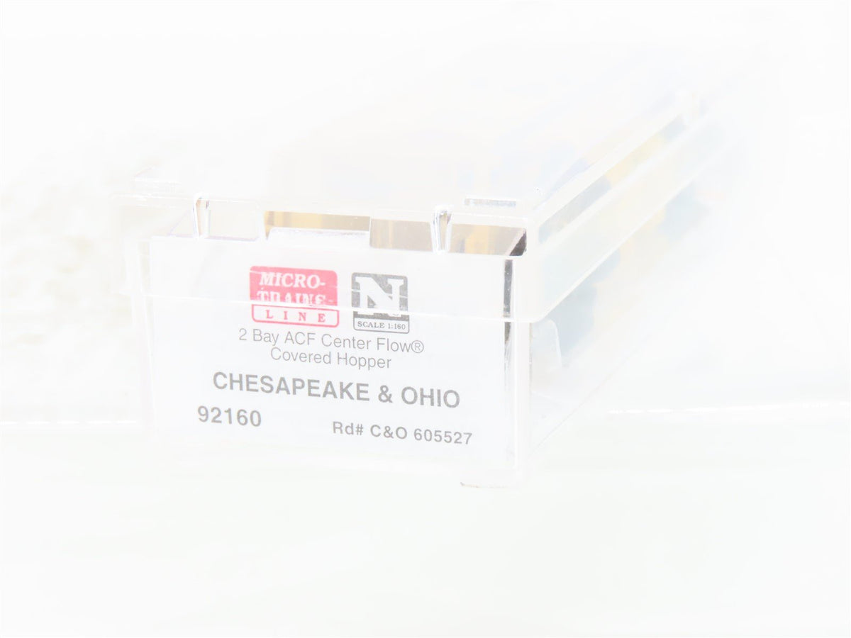 N Micro-Trains MTL 92160 C&amp;O Chessie System ACF 2-Bay Covered Hopper #605527