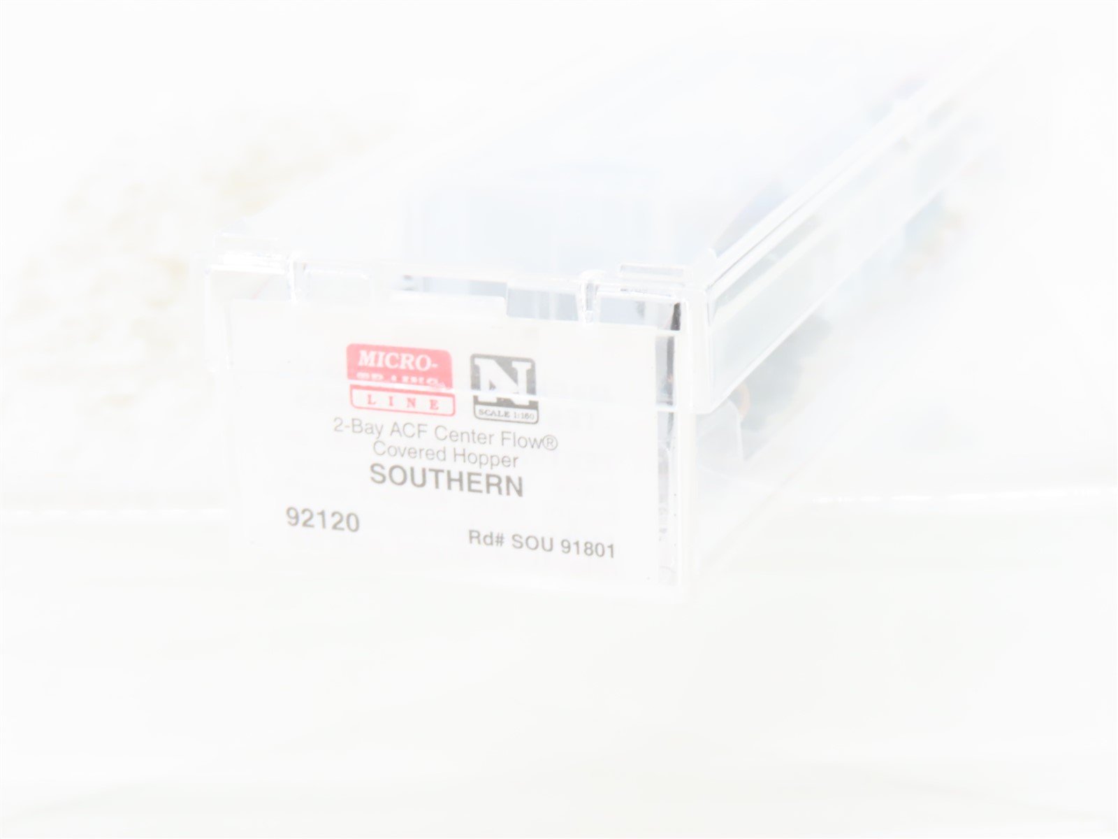 N Scale Micro-Trains MTL 92120 SOU Southern ACF 2-Bay Covered Hopper #91801