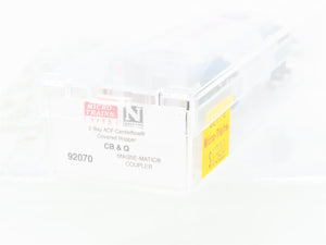 N Micro-Trains MTL 92070 CB&Q Burlington Route ACF 2-Bay Covered Hopper #183925