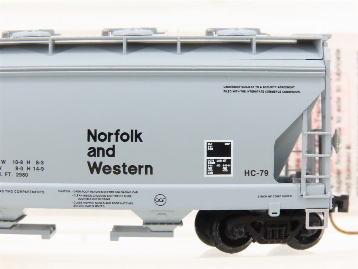N Micro-Trains MTL 92050 N&amp;W Norfolk &amp; Western ACF 2-Bay Covered Hopper #180783