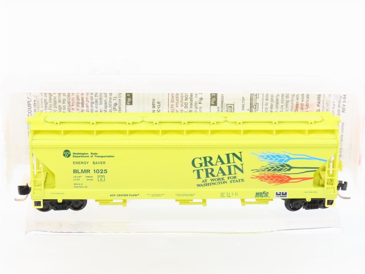 N Micro-Trains MTL 94070 BLMR Washington Grain Train 3-Bay Covered Hopper #1025