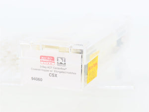 N Micro-Trains MTL 94060 CSX Transportation ACF 3-Bay Covered Hopper #254227