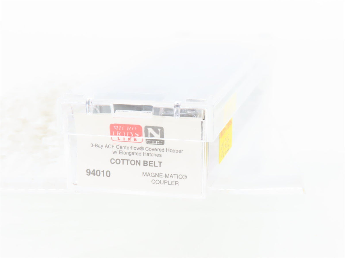 N Scale Micro-Trains MTL 94010 SSW Cotton Belt ACF 3-Bay Covered Hopper #78732