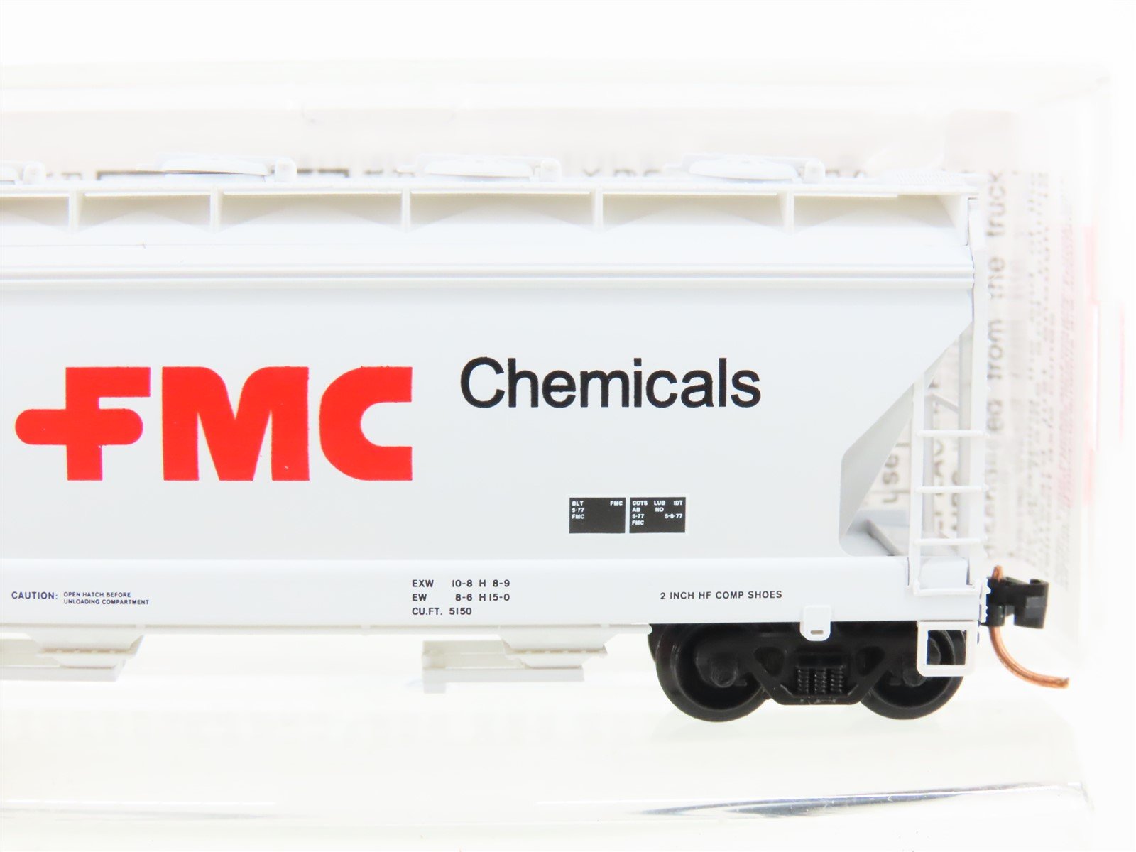 N Scale Micro-Trains MTL 93080 SSIX FMC Chemicals ACF 3-Bay Covered Hopper #1059