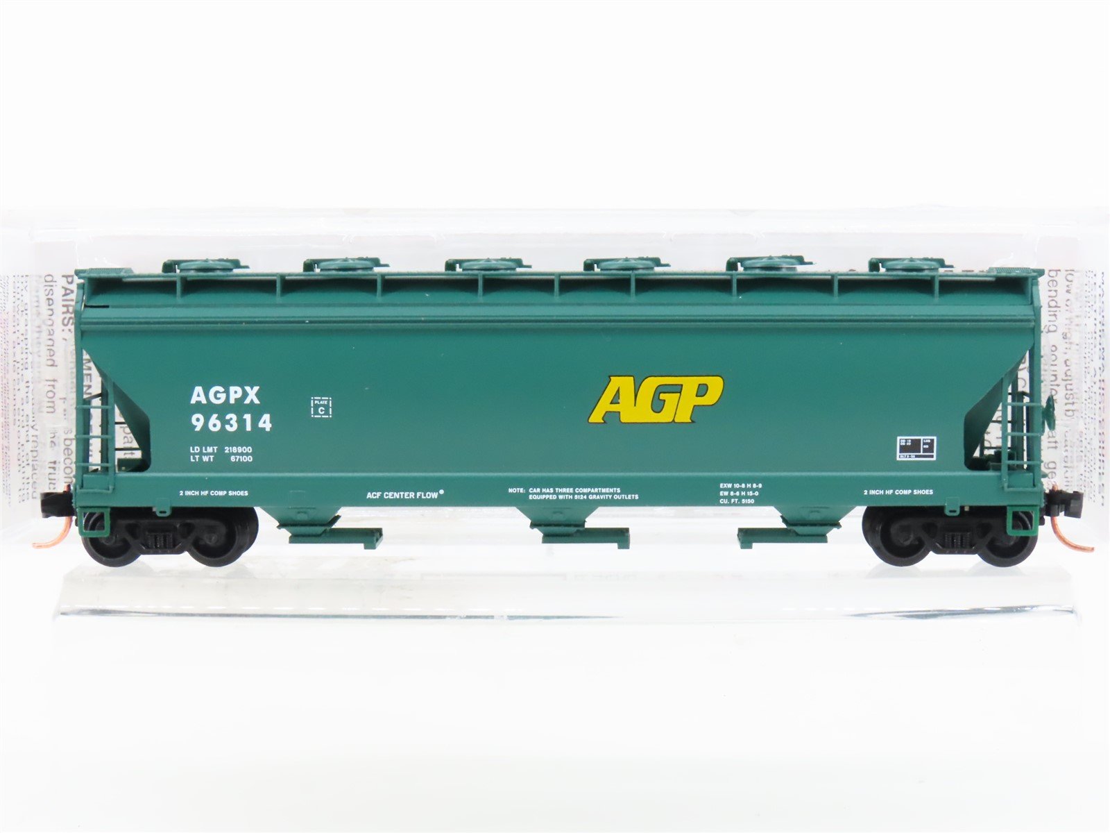 N Scale Micro-Trains MTL 93060 AGPX AG Processing 3-Bay Covered Hopper #96314