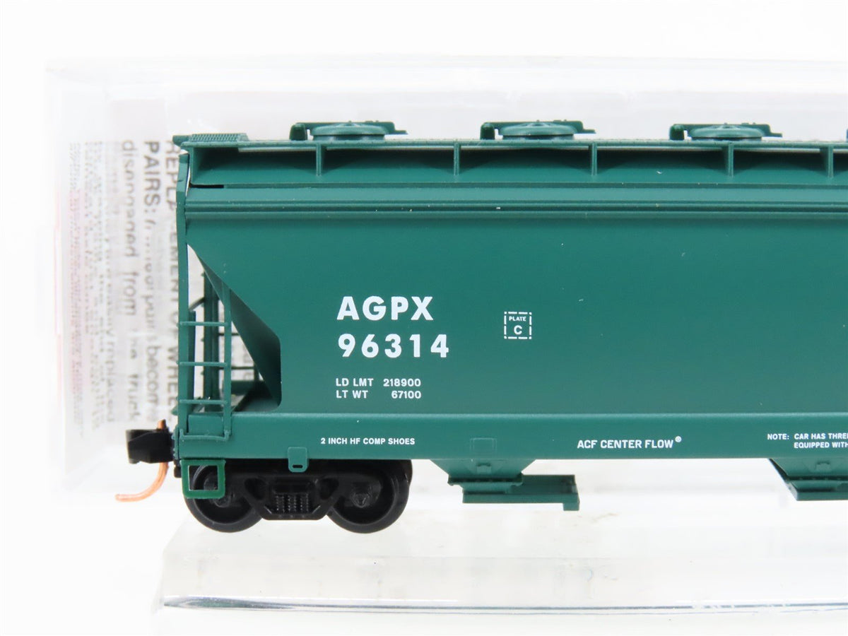 N Scale Micro-Trains MTL 93060 AGPX AG Processing 3-Bay Covered Hopper #96314