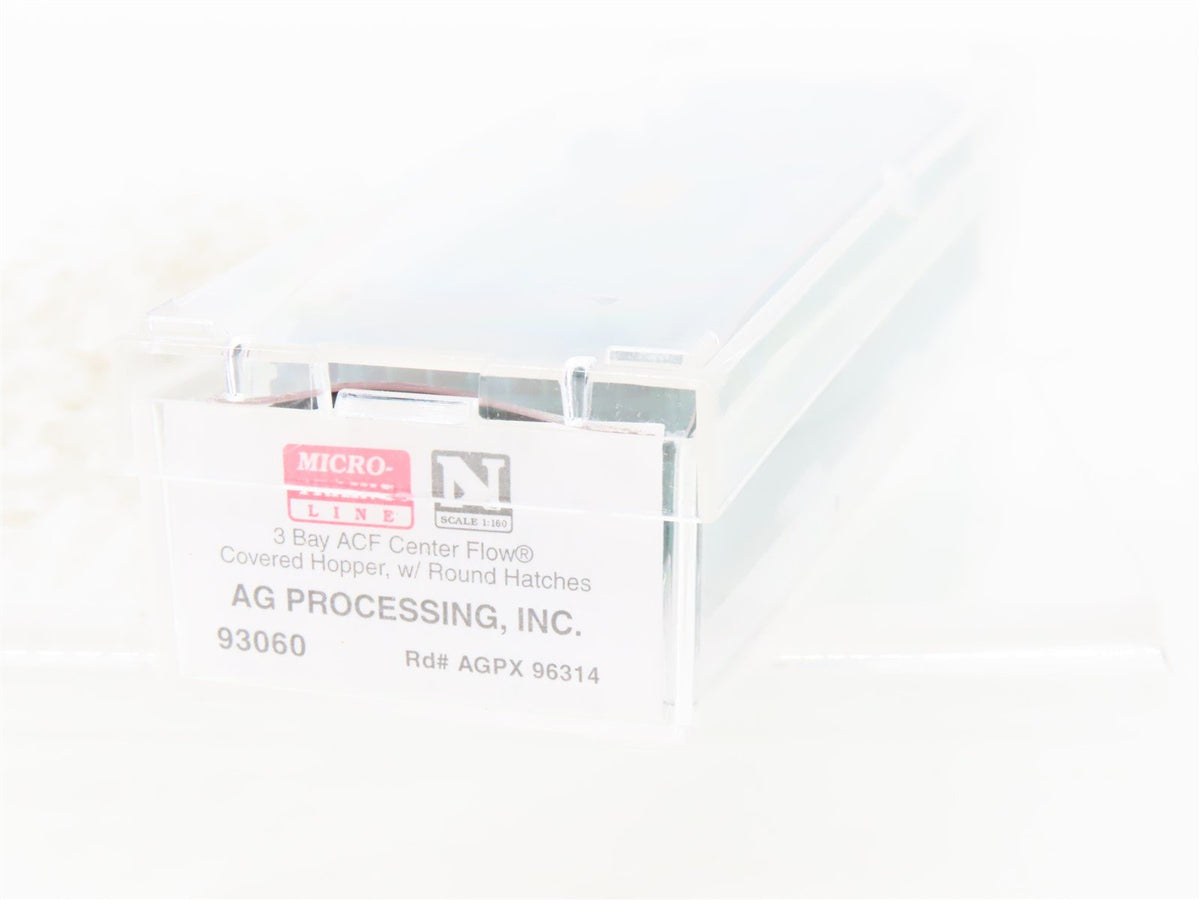 N Scale Micro-Trains MTL 93060 AGPX AG Processing 3-Bay Covered Hopper #96314