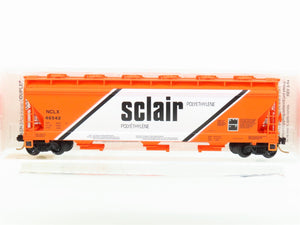 N Micro-Trains MTL 93040 NCLX SCLAIR Polyethylene 3-Bay Covered Hopper #46542