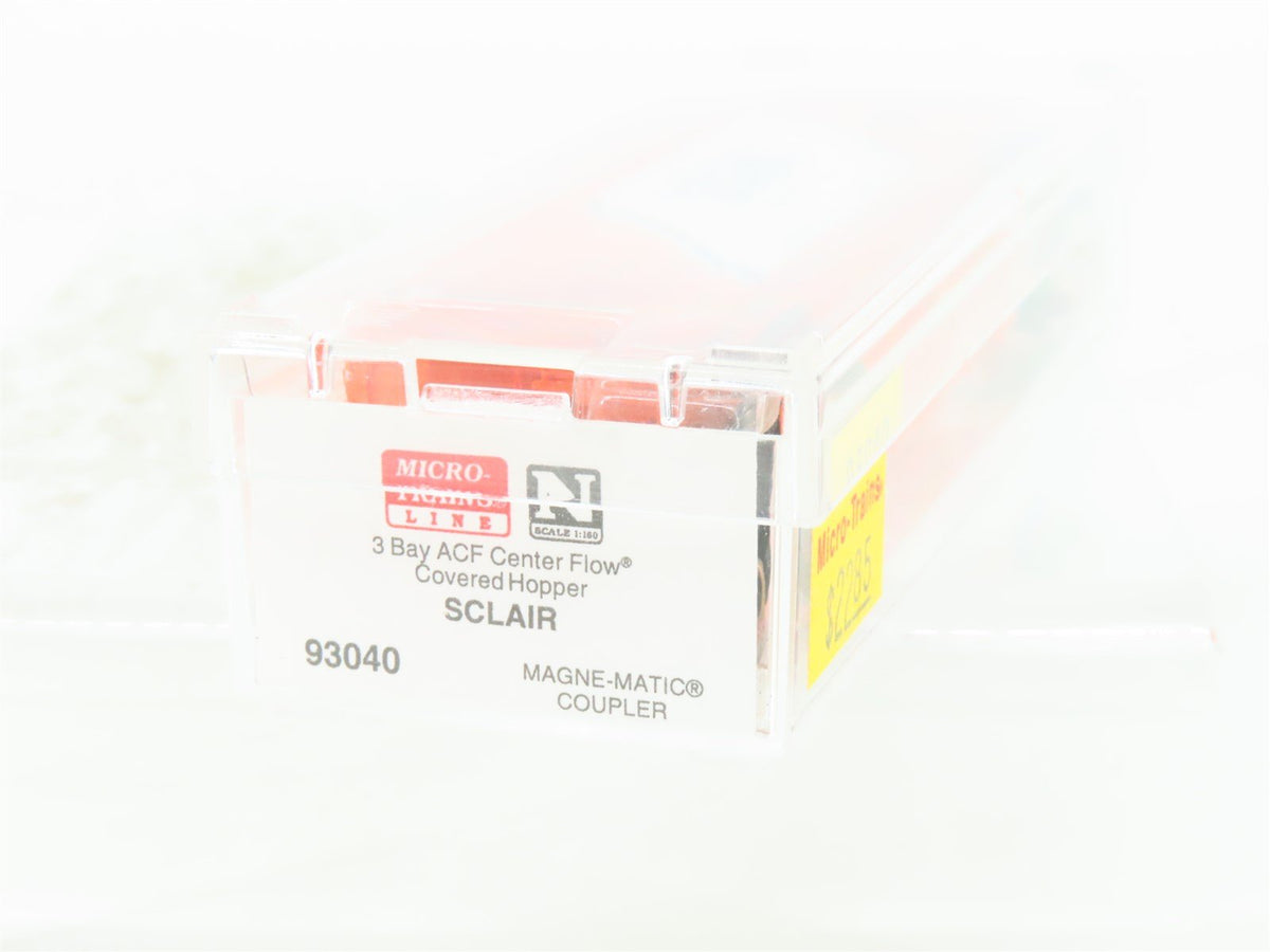 N Micro-Trains MTL 93040 NCLX SCLAIR Polyethylene 3-Bay Covered Hopper #46542
