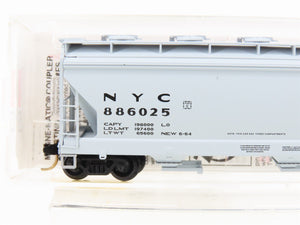 N Micro-Trains MTL 93030 NYC New York Central ACF 3-Bay Covered Hopper #886025