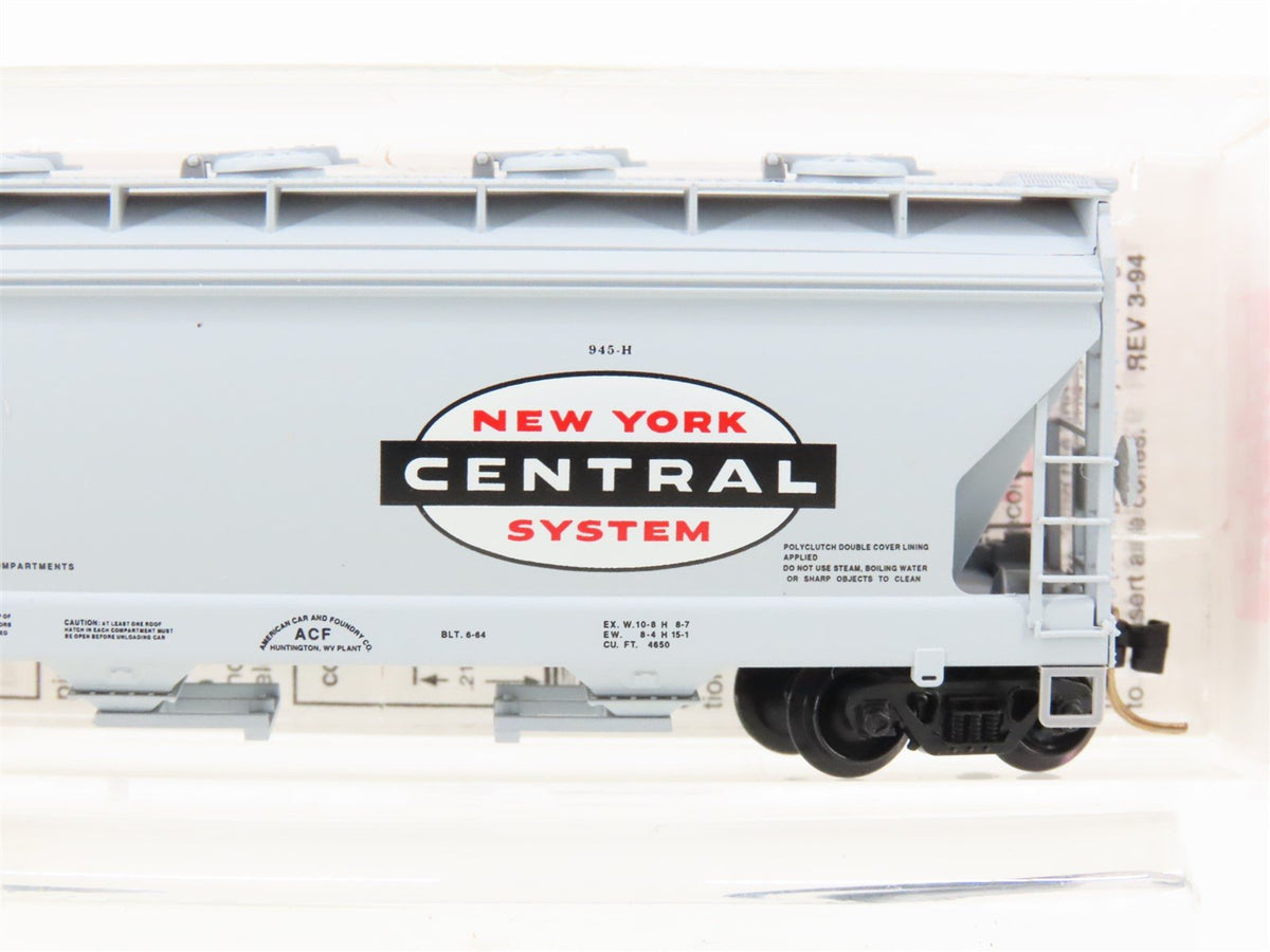 N Micro-Trains MTL 93030 NYC New York Central ACF 3-Bay Covered Hopper #886025