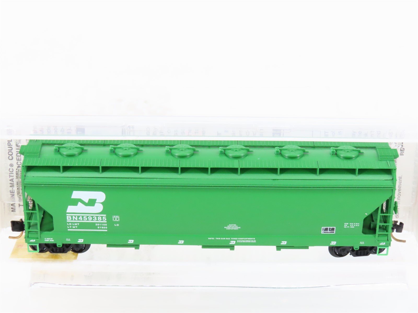 N Micro-Trains MTL 93020 BN Burlington Northern ACF 3-Bay Covered Hopper #459385