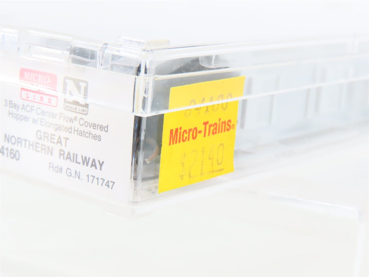N Micro-Trains MTL 94160 GN Great Northern ACF 3-Bay Covered Hopper #171747