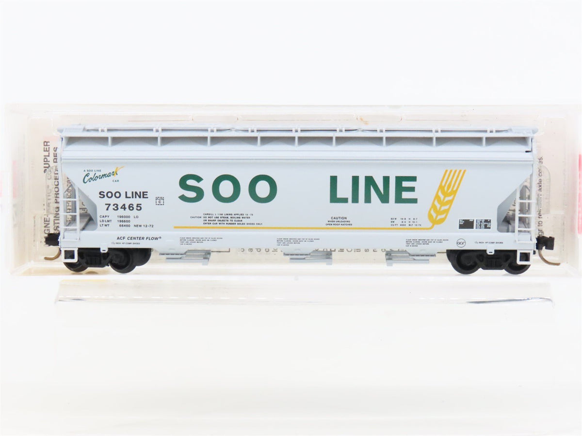 N Scale Micro-Trains MTL 94150 SOO Line &quot;Colormark&quot; 3-Bay Covered Hopper #73465