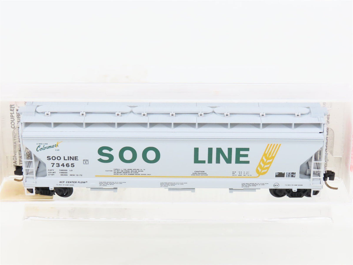 N Scale Micro-Trains MTL 94150 SOO Line &quot;Colormark&quot; 3-Bay Covered Hopper #73465
