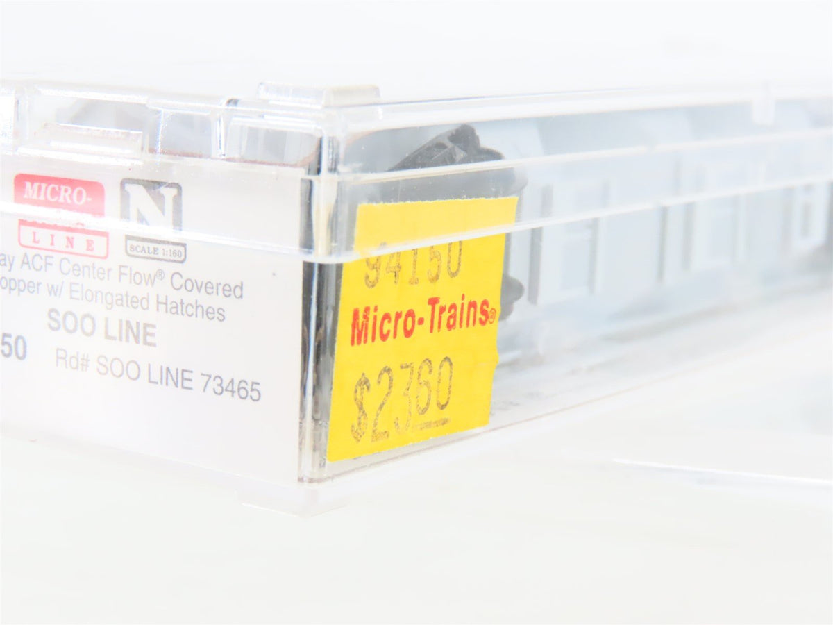 N Scale Micro-Trains MTL 94150 SOO Line &quot;Colormark&quot; 3-Bay Covered Hopper #73465