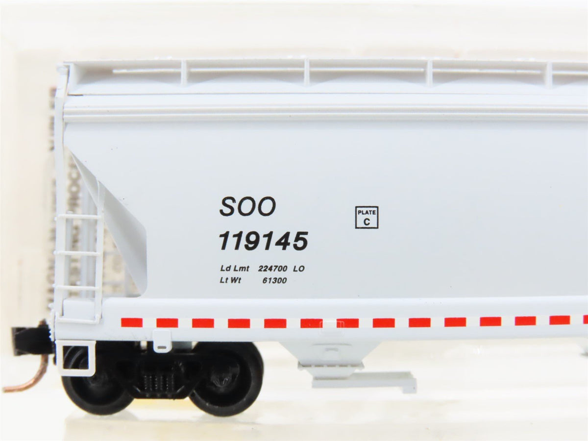 N Micro-Trains MTL 94140 SOO / CP Canadian Pacific 3-Bay Covered Hopper #119145