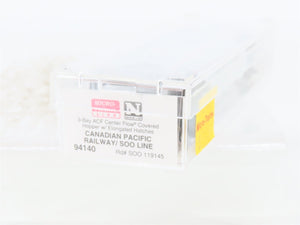 N Micro-Trains MTL 94140 SOO / CP Canadian Pacific 3-Bay Covered Hopper #119145