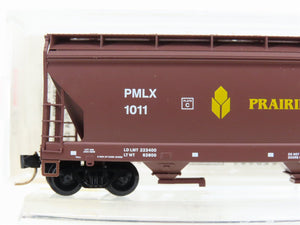 N Micro-Trains MTL 94130 PMLX Prairie Malt Limited 3-Bay Covered Hopper #1011