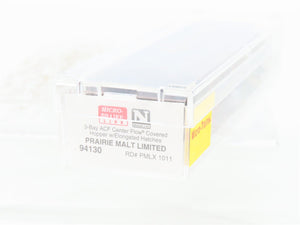 N Micro-Trains MTL 94130 PMLX Prairie Malt Limited 3-Bay Covered Hopper #1011