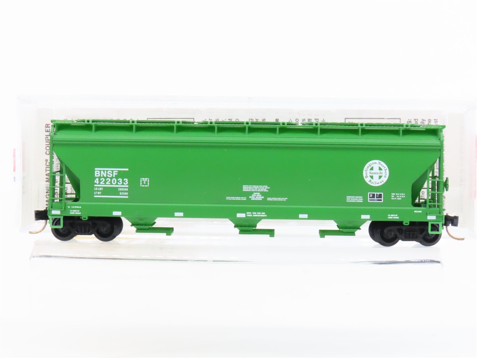 N Scale Micro-Trains MTL 94110 BNSF Railway 3-Bay Covered Hopper #422033