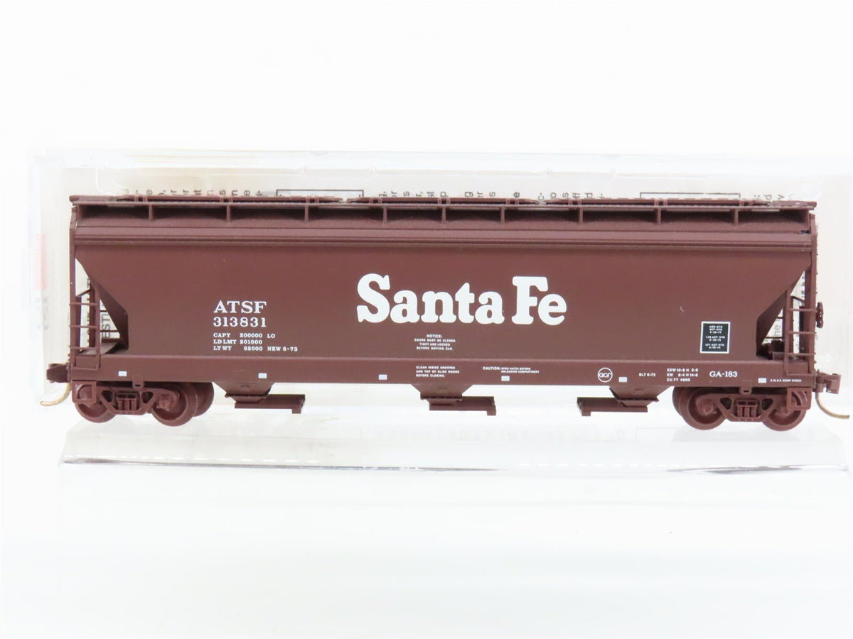 N Scale Micro-Trains MTL 94100 ATSF Santa Fe ACF 3-Bay Covered Hopper #313831