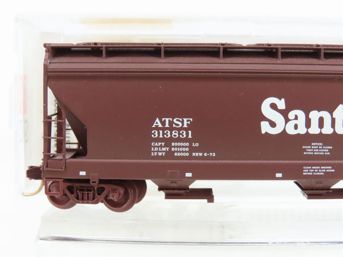 N Scale Micro-Trains MTL 94100 ATSF Santa Fe ACF 3-Bay Covered Hopper #313831
