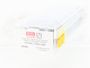 N Scale Micro-Trains MTL 94090 SOO Line / CP Rail 3-Bay Covered Hopper #116960