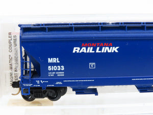 N Scale Micro-Trains MTL 94080 MRL Montana Rail Link 3-Bay Covered Hopper #51033