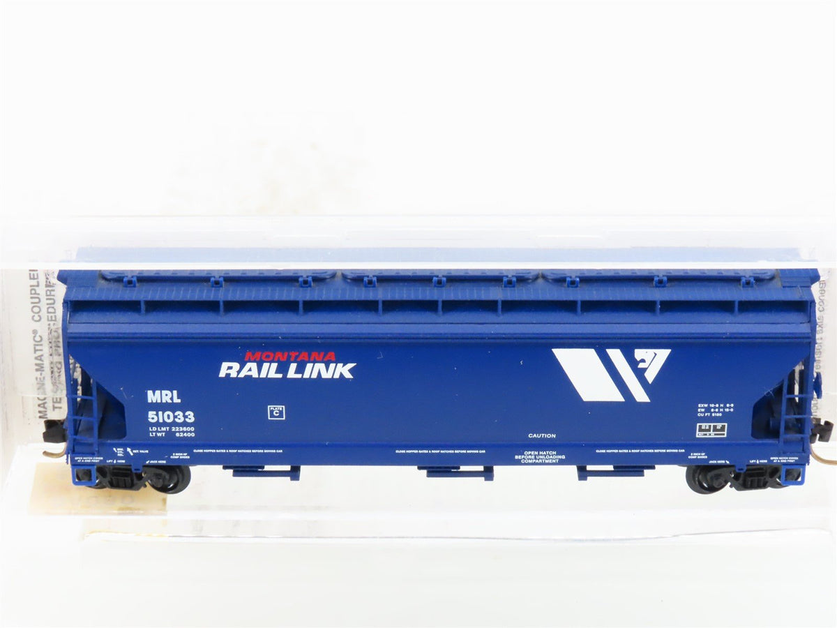 N Scale Micro-Trains MTL 94080 MRL Montana Rail Link 3-Bay Covered Hopper #51033