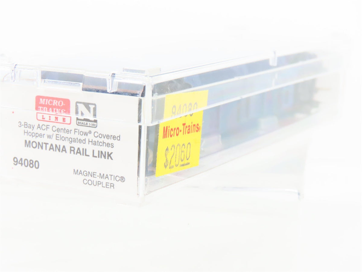 N Scale Micro-Trains MTL 94080 MRL Montana Rail Link 3-Bay Covered Hopper #51033