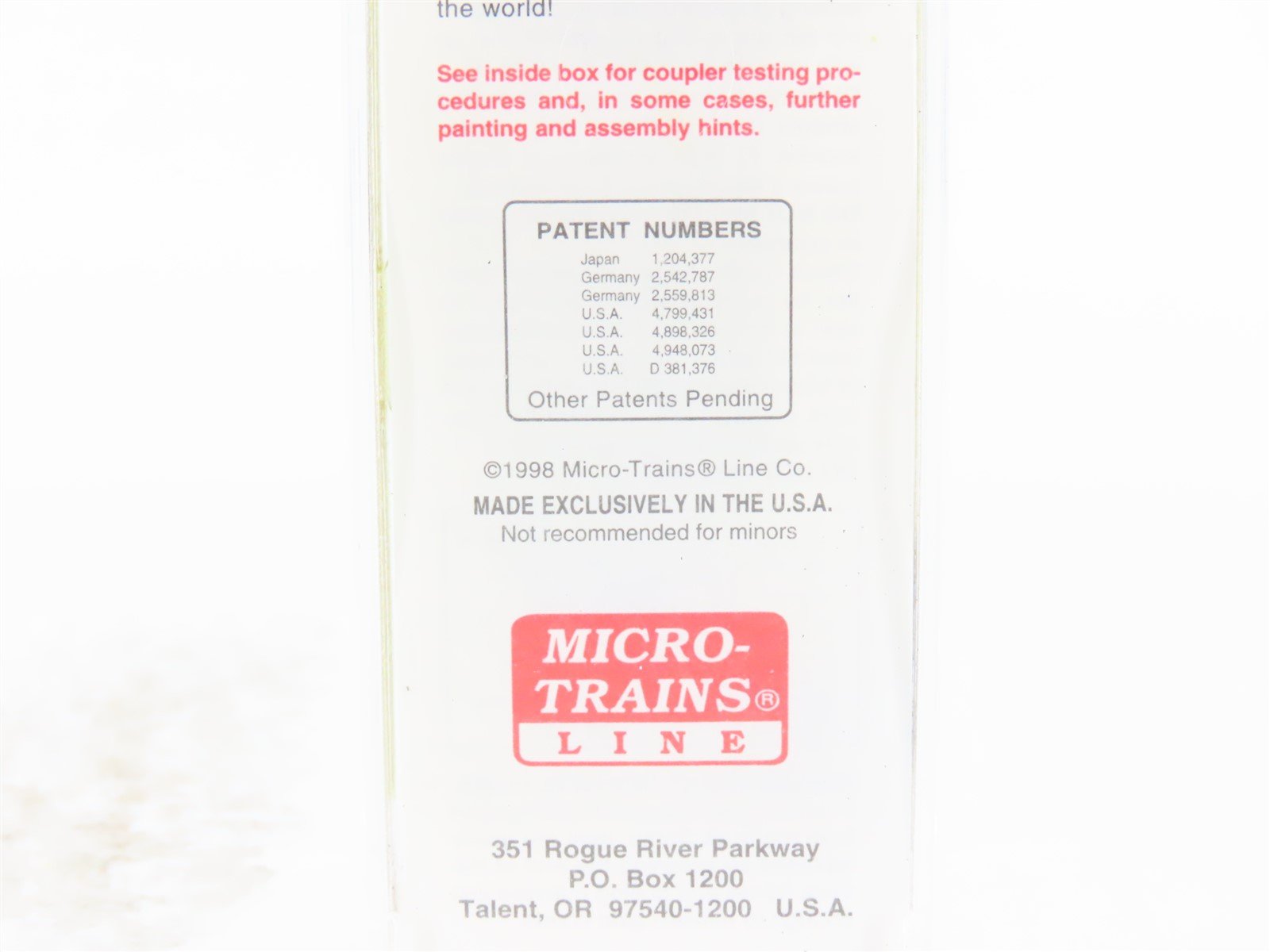 N Micro-Trains MTL 94070 BLMR Washington Grain Train 3-Bay Covered Hopper #1018