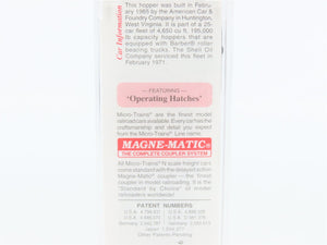 N Scale Micro-Trains MTL 94210 SNFX Shell Oil ACF 3-Bay Covered Hopper #4610