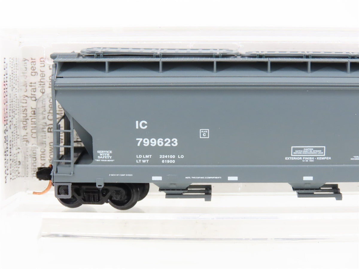 N Micro-Trains MTL 94200 IC Illinois Central ACF 3-Bay Covered Hopper #799623