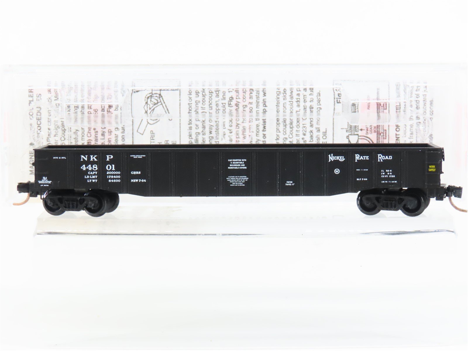 N Micro-Trains MTL 105520 NKP Nickel Plate Road 50' Fixed End Gondola #44801