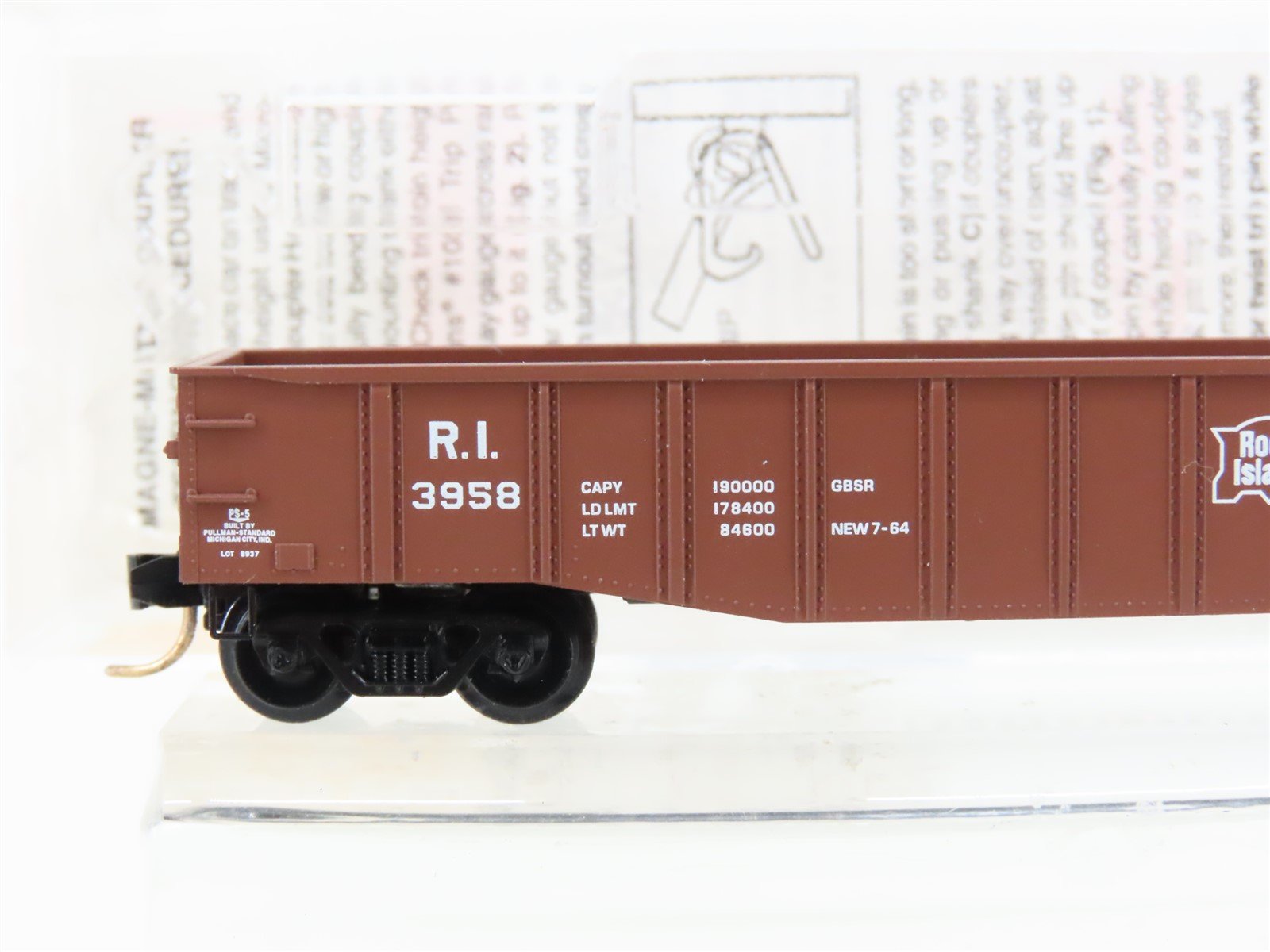 N Scale Micro-Trains MTL 105510 RI Rock Island 50' Fixed End Gondola #3958