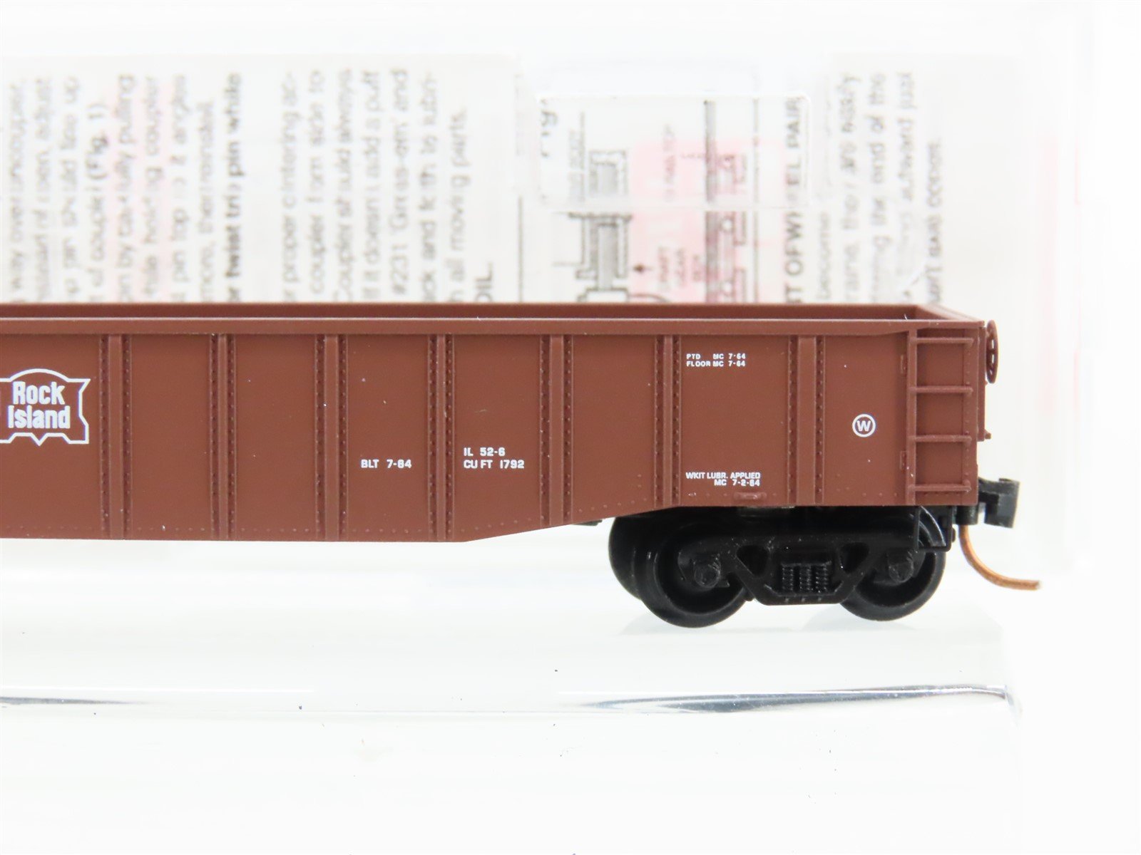 N Scale Micro-Trains MTL 105510 RI Rock Island 50' Fixed End Gondola #3958
