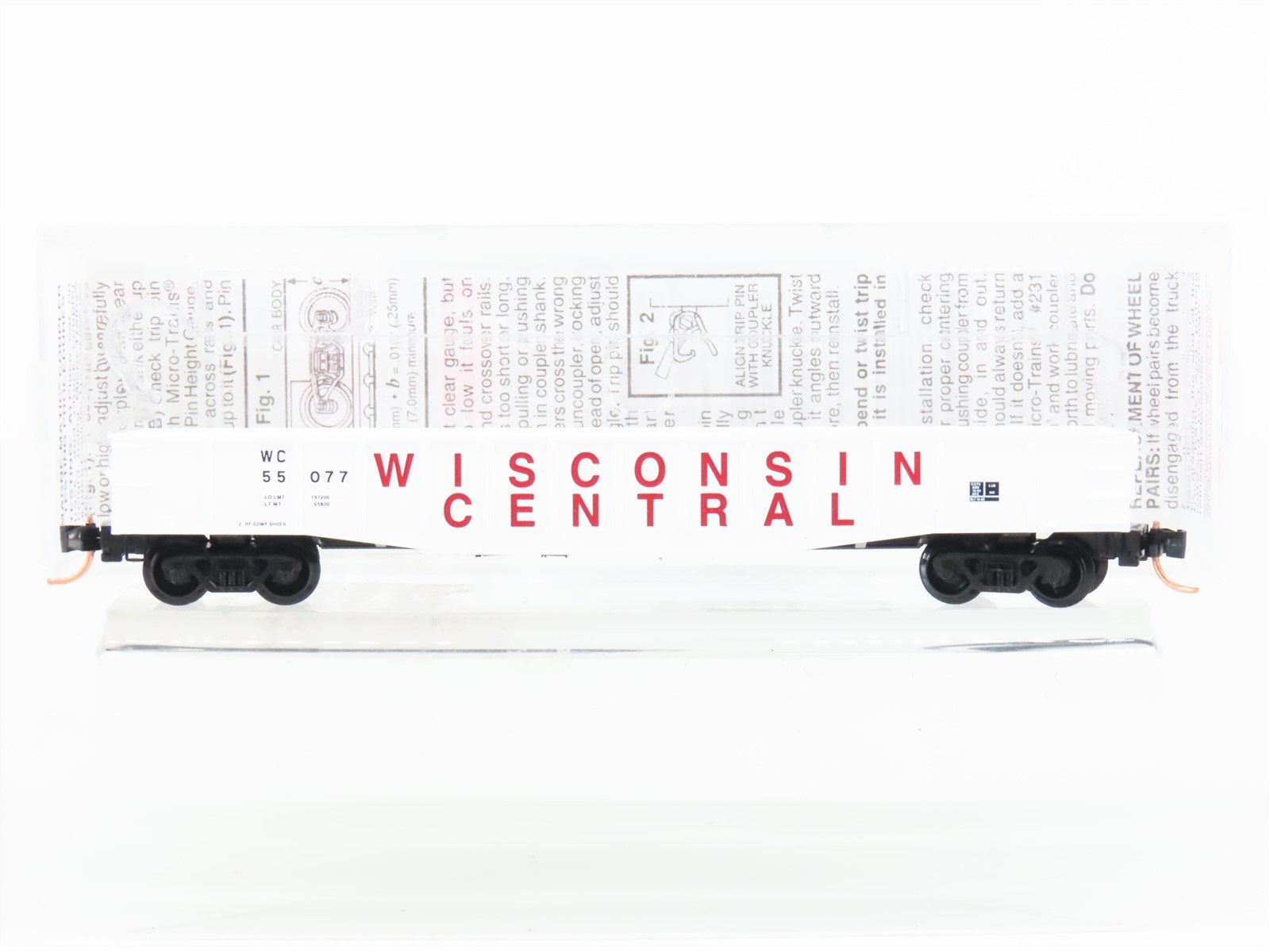 N Micro-Trains MTL 105090 WC Wisconsin Central 50' Fixed End Gondola #55077