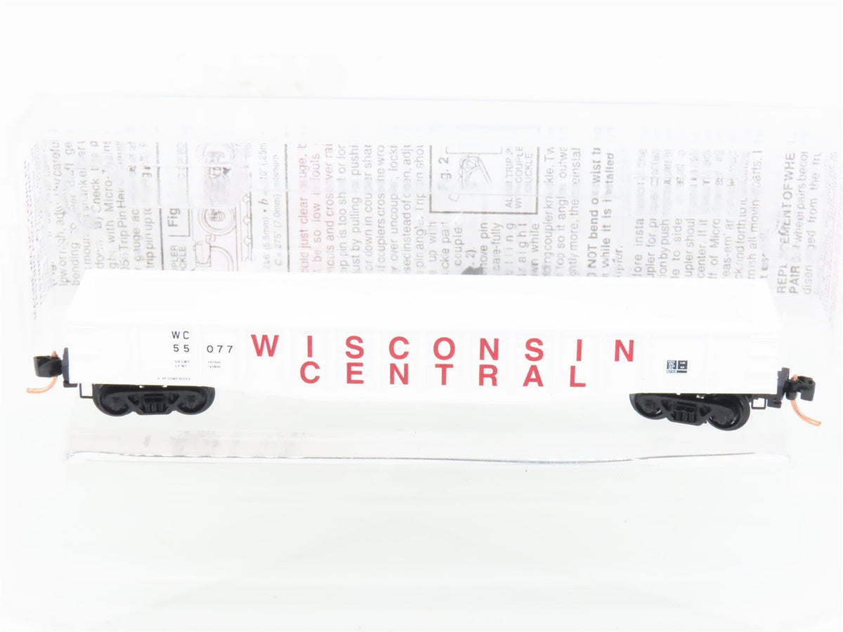 N Micro-Trains MTL 105090 WC Wisconsin Central 50&#39; Fixed End Gondola #55077