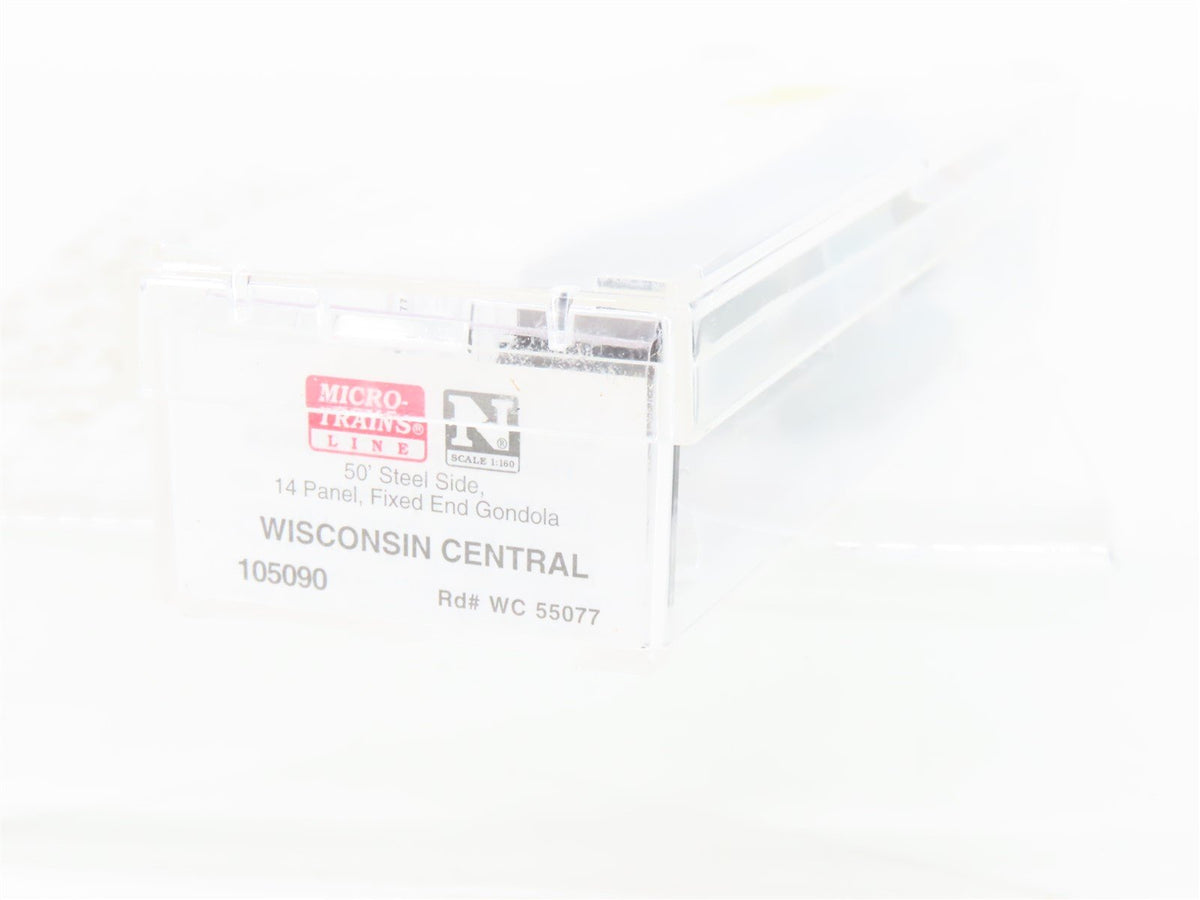 N Micro-Trains MTL 105090 WC Wisconsin Central 50&#39; Fixed End Gondola #55077